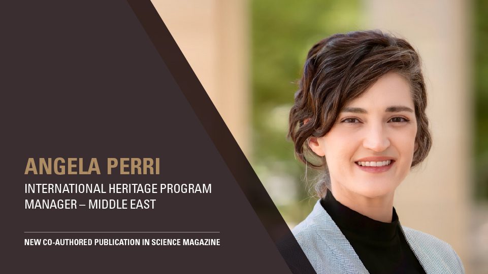 Angela Perri - International Heritage Program Manager, Middle East