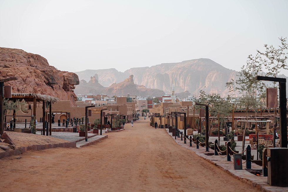 A view of the restored section of the Old Town of AlUla.